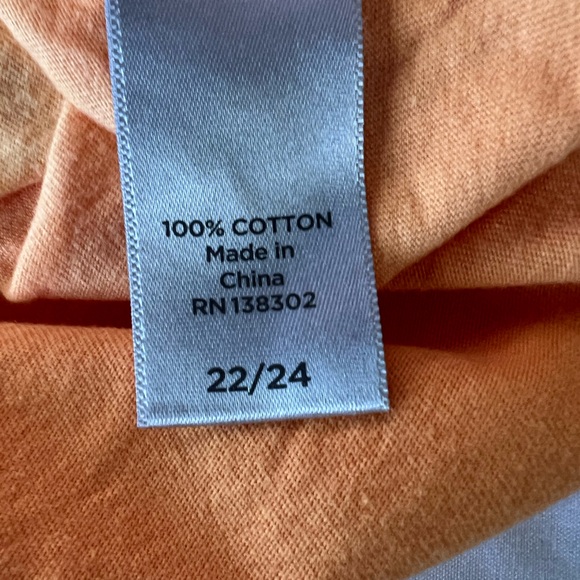 Avenue Women’s Orange Yellow Ombre with Embellishment cotton Short Sleeve Tee - Picture 4 of 5